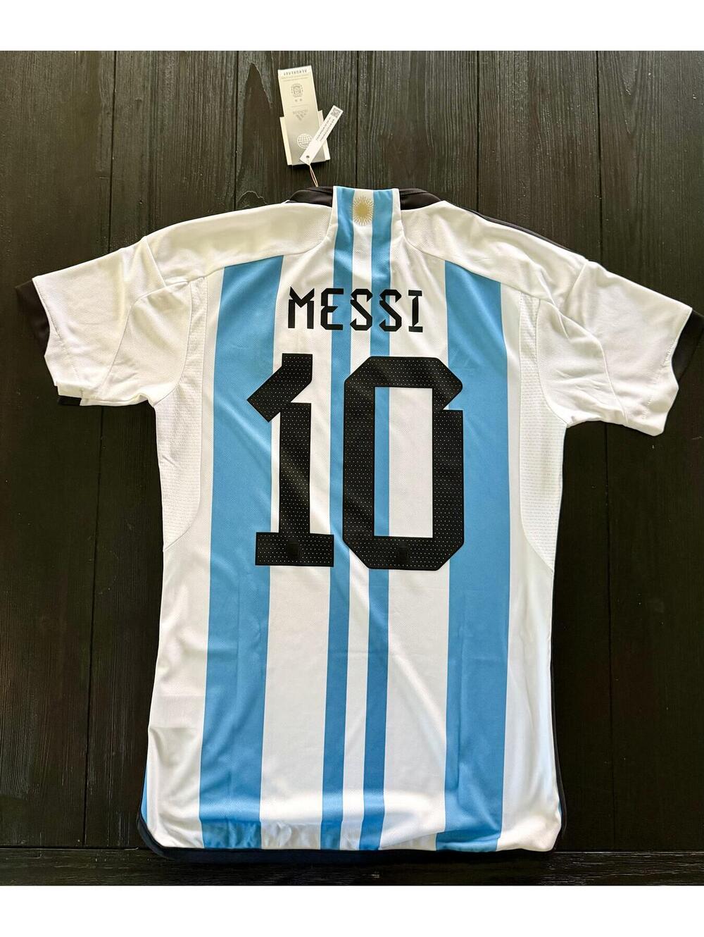 24 HOUR SALE Small Adidas Lionel Messi Argentina Qatar 2022 Stadium Version - Picture 3 of 5